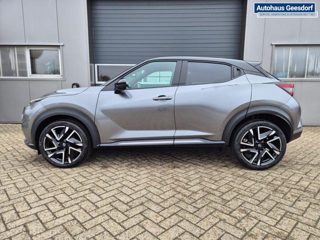 Nissan Juke 1.0 DIG-T 114PS N-Design Automatik Teil-Leder Klimaautomatik Sitzheizung Lenkradheizung PDC v+h R&uuml;ckf.Kamera Navi 19"LM Bluetooth Touchscreen Apple CarPlay Android Auto 