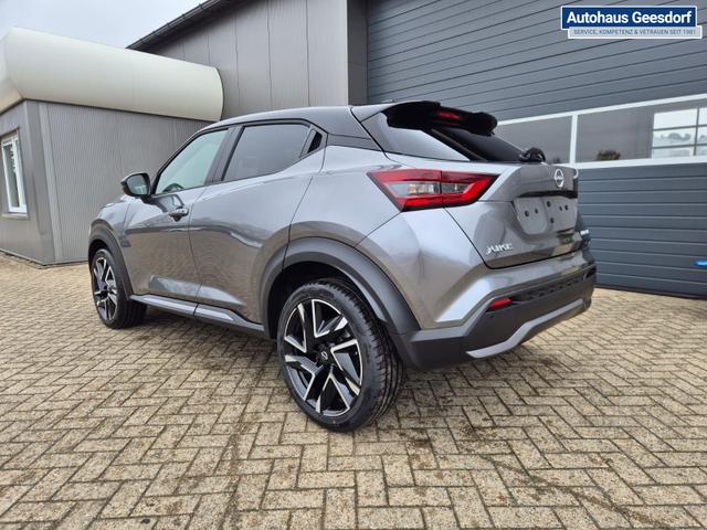 Nissan Juke 1.0 DIG-T 114PS N-Design Automatik Teil-Leder Klimaautomatik Sitzheizung Lenkradheizung PDC v+h R&uuml;ckf.Kamera Navi 19"LM Bluetooth Touchscreen Apple CarPlay Android Auto 
