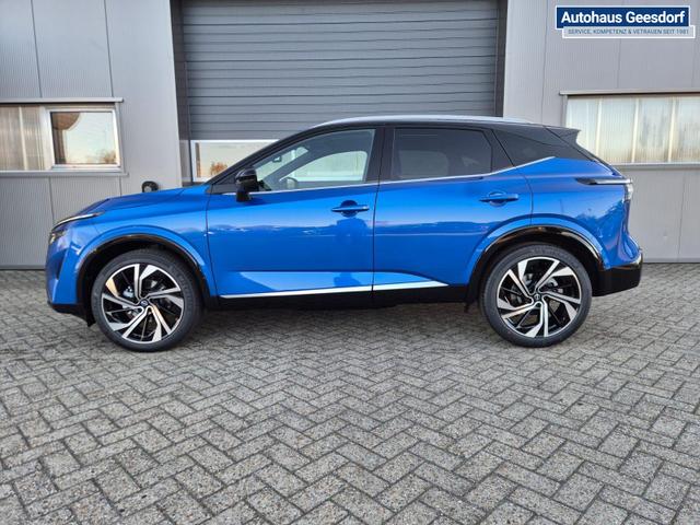 Nissan Qashqai 1.3 DIG-T MHEV 158 PS X-Tronic Tekna Premium Paket 20"LM Teil-Leder PanoGlasdach Klimaautomatik Sitzheizung Lenkradheizung Navi Head-Up Display elektr. Heckklappe ACC PDC v+h 360&deg;Kamera DAB Bluetooth Touchscreen Apple CarPlay Android Auto 
