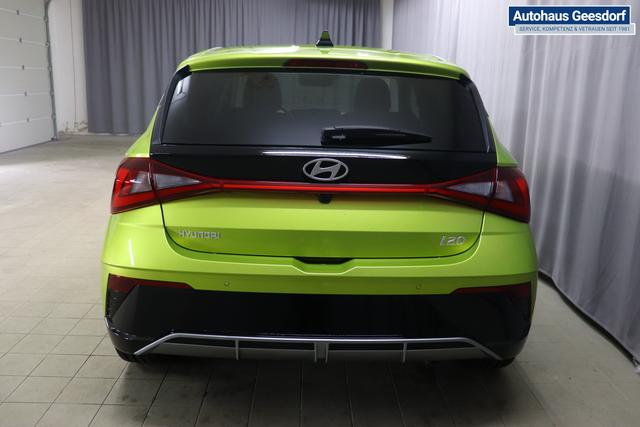 i20 (BC3) Trend Line 1.0 T-GDi 74kW Lucid Lime Metallic Sitzpolsterung in Stoff Schwarz PA4 Infotainment-Paket