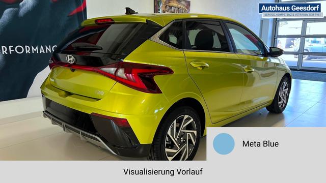 i20 Meta Blue Vorlauf, Beispielbilder, ggf. teilweise mit Sonderausstattung