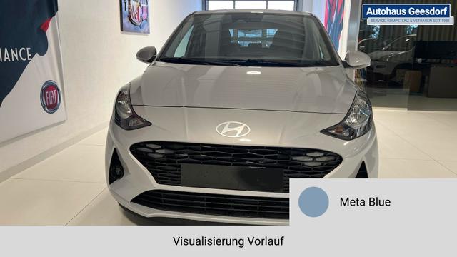 i10 GO Plus Meta Blue Vorlauf, Beispielbilder, ggf. teilweise mit Sonderausstattung