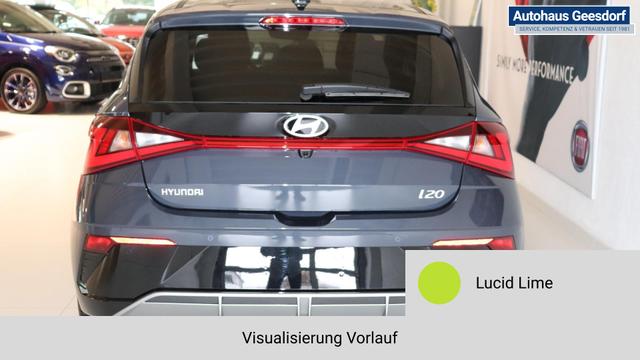 i20 GO Plus Lucid Lime Vorlauf, Beispielbilder, ggf. teilweise mit Sonderausstattung