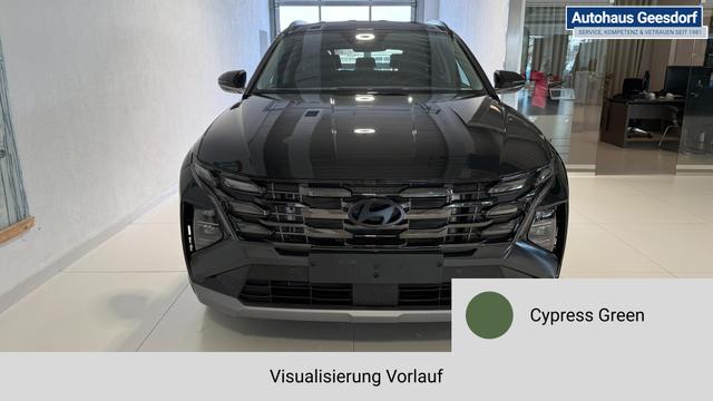 Tucson GO Plus Cypress Green Vorlauf, Beispielbilder, ggf. teilweise mit Sonderausstattung