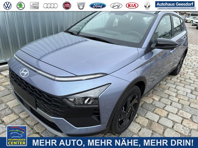 Lagerfahrzeug Hyundai BAYON - GO PLUS! 1.0 T-GDI 66 kW (90 PS) DCT7 -PDC hinten und Kamera-16"Alu-SHZ-Lenkradheizung-elektr.&beheizb.Aussenspiegel-LED-NAVI-Klimaanlage-AppleCarPlay&AndroidAuto-Tempomat-USB C-Bluetooth-elektr. Fensterheber 4x-SUNSET-sofort verf&uuml;gbar