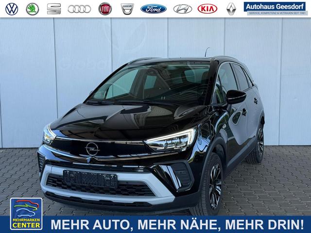 Gebrauchtfahrzeug Opel Crossland - 1.2 Turbo 110PS 6MT Elegance / Navi Panoramadach Klimaautom./ PDC v h LED ALU16