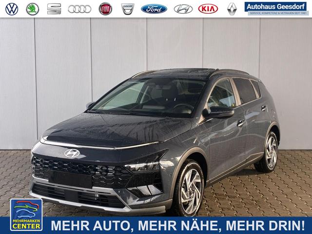 Gebrauchtfahrzeug Hyundai BAYON - Premium Sky 1.0 T-GDI 100 PS 48V 7DCT / Keyless ACC Soundsystem BOSE Sitz   Lenkradheizung LED Navi PDC V&H Kamera Totwinkel Alu 16"