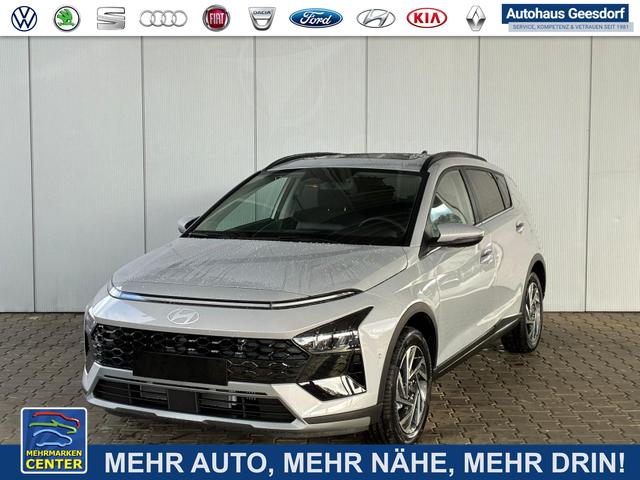 Gebrauchtfahrzeug Hyundai BAYON - Premium Sky 1.0 T-GDI 100 PS 48V 7DCT / Keyless ACC Soundsystem BOSE Sitz   Lenkradheizung LED Navi PDC V&H Kamera Totwinkel Alu 16"