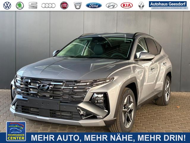 Lagerfahrzeug Hyundai TUCSON - Comfort Plus 1.6 T-GDI 4WD 7DCT / Matrix-LED ACC Teilleder Shz vo hi   Lenkradheizung Elek. Heck Alu 18"