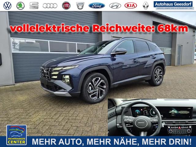 Lagerfahrzeug Hyundai TUCSON - 1.6 T-GDI 252PS Automatik PHEV Prime FACELIFT MY2025 Voll-Leder elektr. Heckklappe Sitzheizung v h Lenkradheizung ACC Klimaautomatik HUD Navi Krell-Sound 12,3"-Touchscreen DAB  wireless Apple CarPlay   Android Auto PDC 4xKamera 2xKeyless 19-LM