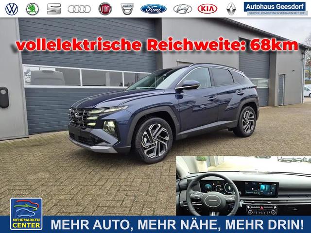 Lagerfahrzeug Hyundai TUCSON - 1.6 T-GDI 252PS Automatik PHEV Trend FACELIFT MY2025 Krell-Sound elektr. Heckklappe Teil-Leder Sitzheizung Lenkradheizung ACC Klimaautomatik Navi 12,3"-Touchscreen DAB  wireless Apple CarPlay   Android Auto PDC v h Rückf.Kamera 2xKeyless 19-LM