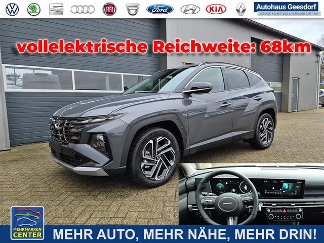 Lagerfahrzeug Hyundai TUCSON - 1.6 T-GDI 252PS Automatik PHEV Trend FACELIFT MY2025 Krell-Sound elektr. Heckklappe Teil-Leder Sitzheizung Lenkradheizung ACC Klimaautomatik Navi 12,3"-Touchscreen DAB  wireless Apple CarPlay   Android Auto PDC v h Rückf.Kamera 2xKeyless 19-LM