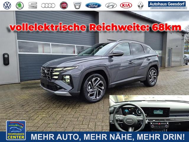 Lagerfahrzeug Hyundai TUCSON - 1.6 T-GDI 252PS Automatik PHEV Prime FACELIFT MY2025 Voll-Leder elektr. Heckklappe Sitzheizung v h Lenkradheizung ACC Klimaautomatik HUD Navi Krell-Sound 12,3"-Touchscreen DAB  wireless Apple CarPlay   Android Auto PDC 4xKamera 2xKeyless 19-LM