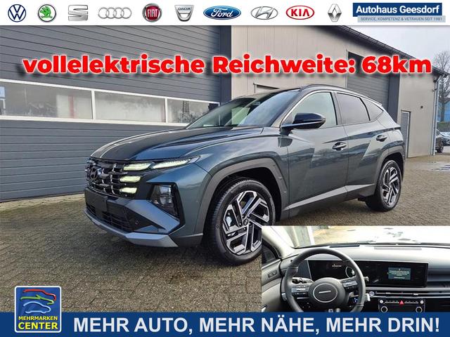 Lagerfahrzeug Hyundai TUCSON - 1.6 T-GDI 252PS Automatik PHEV Prime FACELIFT MY2025 Voll-Leder elektr. Heckklappe Sitzheizung v h Lenkradheizung ACC Klimaautomatik HUD Navi Krell-Sound 12,3"-Touchscreen DAB  wireless Apple CarPlay   Android Auto PDC 4xKamera 2xKeyless 19-LM