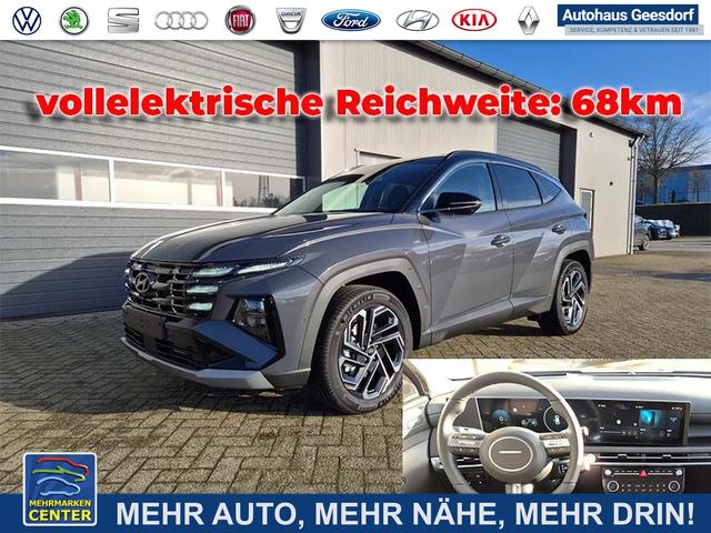 Lagerfahrzeug Hyundai TUCSON - 1.6 T-GDI 252PS Automatik PHEV Prime FACELIFT MY2025 Voll-Leder elektr. Heckklappe Sitzheizung v h Lenkradheizung ACC Klimaautomatik HUD Navi Krell-Sound 12,3"-Touchscreen DAB  wireless Apple CarPlay   Android Auto PDC 4xKamera 2xKeyless 19-LM