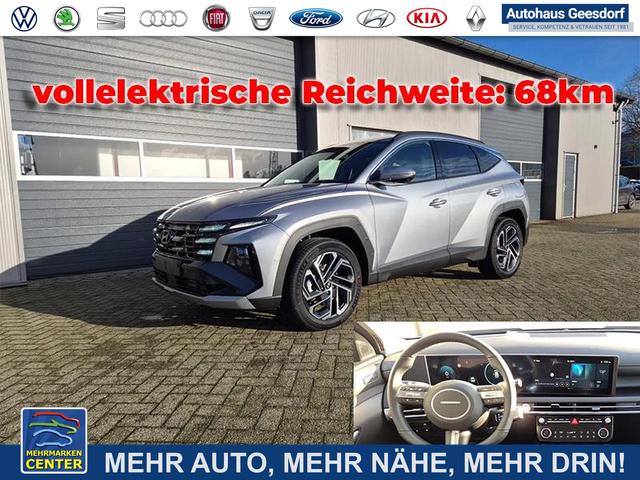 Lagerfahrzeug Hyundai TUCSON - 1.6 T-GDI 252PS Automatik PHEV Prime FACELIFT MY2025 Voll-Leder elektr. Heckklappe Sitzheizung v h Lenkradheizung ACC Klimaautomatik HUD Navi Krell-Sound 12,3"-Touchscreen DAB  wireless Apple CarPlay   Android Auto PDC 4xKamera 2xKeyless 19-LM