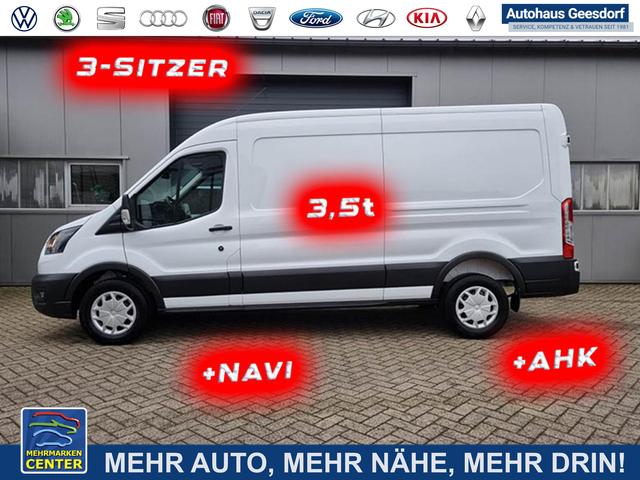 Lagerfahrzeug Ford Transit - L3H2 2.0 TDCi 130PS Trend 3,5t 3-Sitzer AHK Klima Navi Bluetooth DAB Frontscheibe beheizb. PDC v h Rückf.Kamera Tempomat
