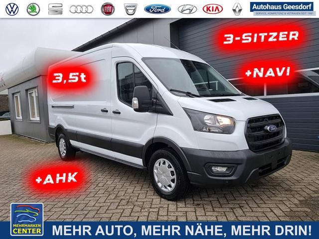 Lagerfahrzeug Ford Transit - L3H2 2.0 TDCi 130PS Trend 3,5t 3-Sitzer AHK Klima Navi Bluetooth DAB Frontscheibe beheizb. PDC v h Rückf.Kamera Tempomat
