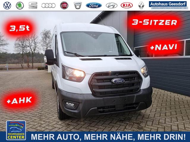 Lagerfahrzeug Ford Transit - L3H2 2.0 TDCi 130PS Trend 3,5t 3-Sitzer AHK Klima Navi Bluetooth DAB Frontscheibe beheizb. PDC v h Rückf.Kamera Tempomat