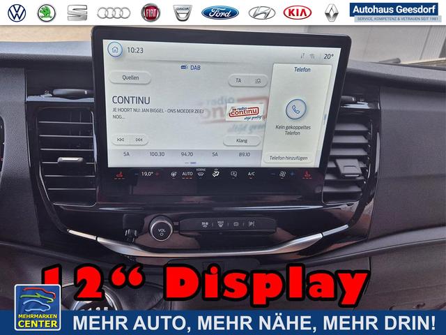 Lagerfahrzeug Ford Transit - L2H2 2.0 EcoBlue 130PS Trend 3,5t 2-Sitzer AHK Sitzheizung Lenkradheizung Frontscheibe beheizb. Klimaautomatik PDC v h Rückf.Kamera Bluetooth DAB Apple CarPlay Android Auto Tempomat Ganzj.Reifen