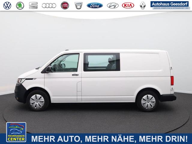 Gebrauchtfahrzeug Volkswagen Transporter 6.1 Kastenwagen - DoKa L2 2.0 TDi 110PS 5-Sitzer AHK Klima PDC DAB Apple CarPlay Android Auto Bluetooth Touchscreen Ganzjahresreifen