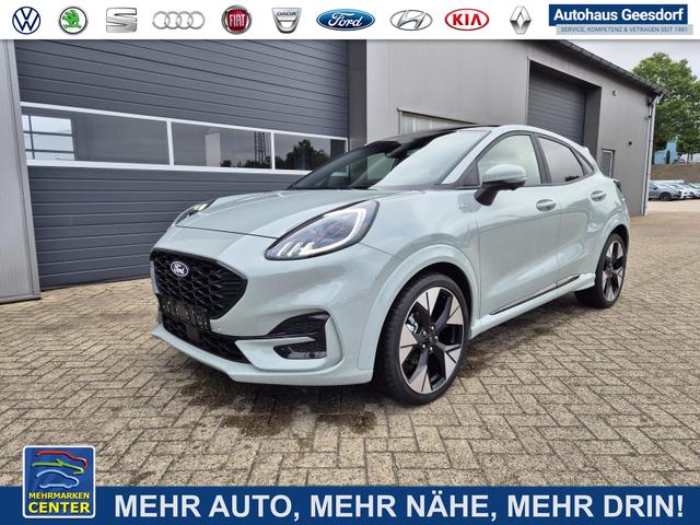 Lagerfahrzeug Ford Puma - ST-Line X 1.0 EcoBoost Hybrid 125PS Automatik Matrix-LED elektr. PanoDach 4x Kamera AbstandsTempomat el.Heckklappe Premium Leder (Sensico) B O-Sound Klimaautomatik Sitzheizung Lenkradheizung Frontscheibe beheizb. Ford-Navi SYNC4 Bluetooth Apple CarP