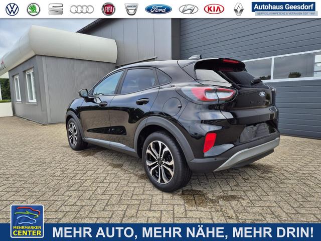 Lagerfahrzeug Ford Puma - Titanium 1.0 EcoBoost Hybrid 125PS Klimaautomatik Sitzheizung Lenkradheizung Frontscheibe beheizb. LED-Scheinwerfer Ford-Navi SYNC4 Bluetooth Apple CarPlay Android Auto PDC v h 17-LM
