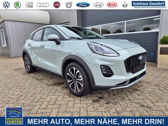 Lagerfahrzeug Ford Puma - Titanium 1.0 EcoBoost Hybrid 125PS Klimaautomatik Sitzheizung Lenkradheizung Frontscheibe beheizb. LED-Scheinwerfer Ford-Navi SYNC4 Bluetooth Apple CarPlay Android Auto PDC v h 17-LM