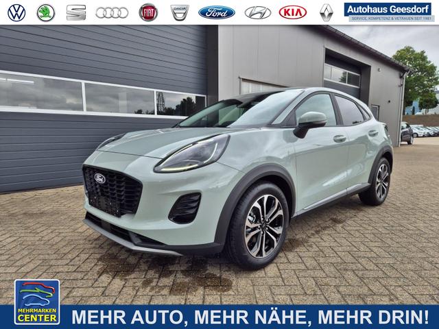 Lagerfahrzeug Ford Puma - Titanium 1.0 EcoBoost Hybrid 125PS Klimaautomatik Sitzheizung Lenkradheizung Frontscheibe beheizb. LED-Scheinwerfer Ford-Navi SYNC4 Bluetooth Apple CarPlay Android Auto PDC v h 17-LM
