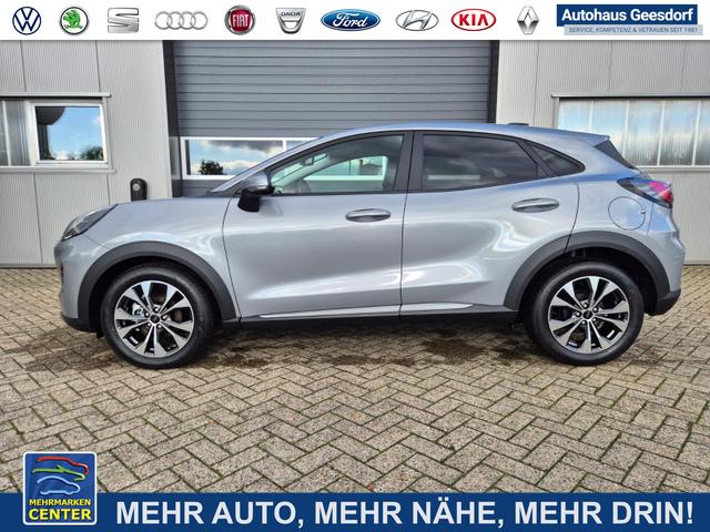 Lagerfahrzeug Ford Puma - Titanium 1.0 EcoBoost Hybrid 125PS Automatik Klimaautomatik Sitzheizung Lenkradheizung Frontscheibe beheizb. LED-Scheinwerfer Ford-Navi SYNC4 Bluetooth Apple CarPlay Android Auto PDC v h 17-LM