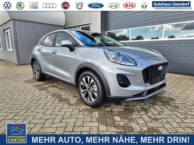 Lagerfahrzeug Ford Puma - Titanium 1.0 EcoBoost Hybrid 125PS Automatik Klimaautomatik Sitzheizung Lenkradheizung Frontscheibe beheizb. LED-Scheinwerfer Ford-Navi SYNC4 Bluetooth Apple CarPlay Android Auto PDC v h 17-LM