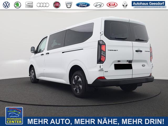 Lagerfahrzeug Ford Transit Custom - Kombi 9-Sitzer L2 2.5 Duratec PHEV 233PS Automatik Trend 3,4t Klimaautomatik Frontscheibe beheizb. Rückf.kamera PDC v h Tempomat Navi Bluetooth Touchscreen Apple CarPlay Android Auto Ganzj.Reifen