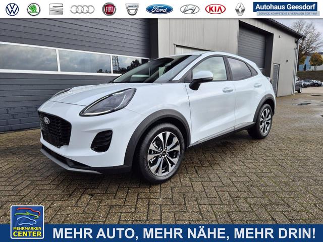 Lagerfahrzeug Ford Puma - Titanium 1.0 EcoBoost Hybrid 125PS Automatik Klimaautomatik Sitzheizung Lenkradheizung Frontscheibe beheizb. LED-Scheinwerfer Ford-Navi SYNC4 Bluetooth Apple CarPlay Android Auto PDC 17-LM