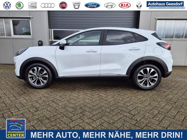 Lagerfahrzeug Ford Puma - Titanium 1.0 EcoBoost Hybrid 125PS Automatik Klimaautomatik Sitzheizung Lenkradheizung Frontscheibe beheizb. LED-Scheinwerfer Ford-Navi SYNC4 Bluetooth Apple CarPlay Android Auto PDC 17-LM