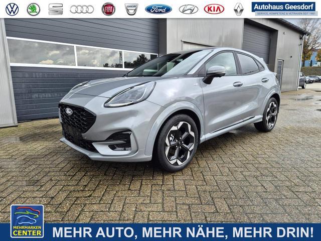 Lagerfahrzeug Ford Puma - ST-Line X 1.0 EcoBoost Hybrid 125PS Automatik NEUES MODELL 360°Kamera AbstandsTempomat el.Heckklappe Premium Leder (Sensico) B O-Sound Klimaautomatik Sitzheizung Lenkradheizung Frontscheibe beheizb. Ford-Navi SYNC4 Bluetooth Apple CarPlay Android A