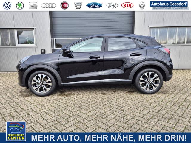 Lagerfahrzeug Ford Puma - Titanium 1.0 EcoBoost Hybrid 125PS Automatik Klimaautomatik Sitzheizung Lenkradheizung Frontscheibe beheizb. LED-Scheinwerfer Ford-Navi SYNC4 Bluetooth Apple CarPlay Android Auto PDC 17-LM