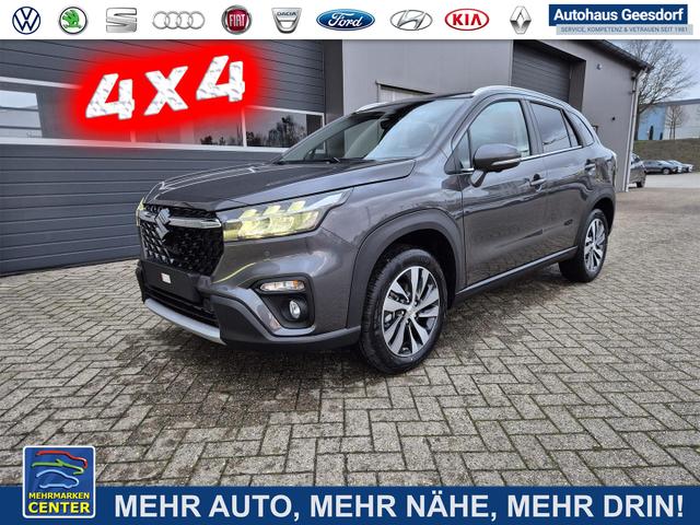Lagerfahrzeug Suzuki S-Cross - Comfort  110PS Automatik MHEV 4x4 ALLGRIP 1.4 Boosterjet Allrad Teilleder Navi Klimaautomatik Sitzheizung ACC PDC v h 4x Kamera Suzuki-Radio Apple CarPlay Android Auto Touchscreen 2xKeyless 17-LM
