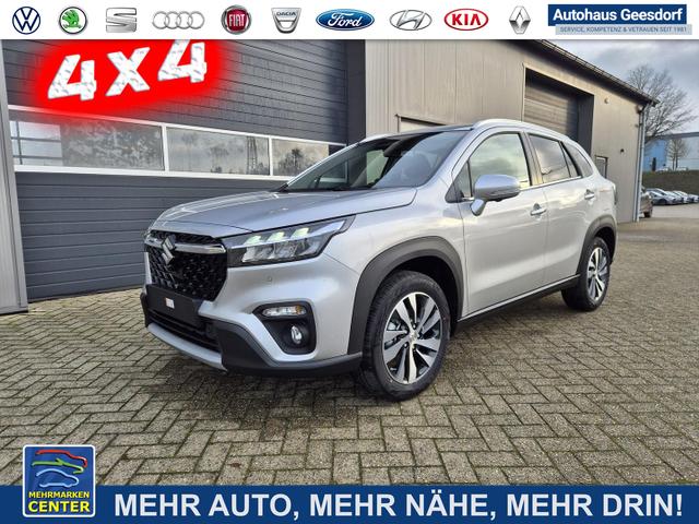 Lagerfahrzeug Suzuki S-Cross - Comfort  110PS Automatik MHEV 4x4 ALLGRIP 1.4 Boosterjet Allrad Teilleder Navi Klimaautomatik Sitzheizung ACC PDC v h 4x Kamera Suzuki-Radio Apple CarPlay Android Auto Touchscreen 2xKeyless 17-LM