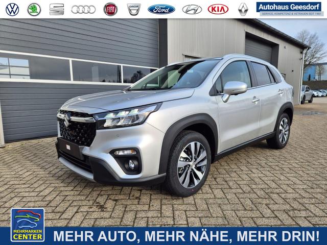 Lagerfahrzeug Suzuki S-Cross - Comfort  110PS Automatik MHEV 1.4 Boosterjet Teilleder Navi Klimaautomatik Sitzheizung ACC PDC v h 4x Kamera Suzuki-Radio Apple CarPlay Android Auto Touchscreen 2xKeyless 17-LM