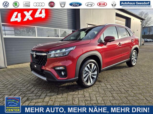 Lagerfahrzeug Suzuki S-Cross - Comfort  110PS Automatik MHEV 4x4 ALLGRIP 1.4 Boosterjet Teilleder Navi Klimaautomatik Sitzheizung ACC PDC v h 4x Kamera Suzuki-Radio Apple CarPlay Android Auto Touchscreen 2xKeyless 17-LM