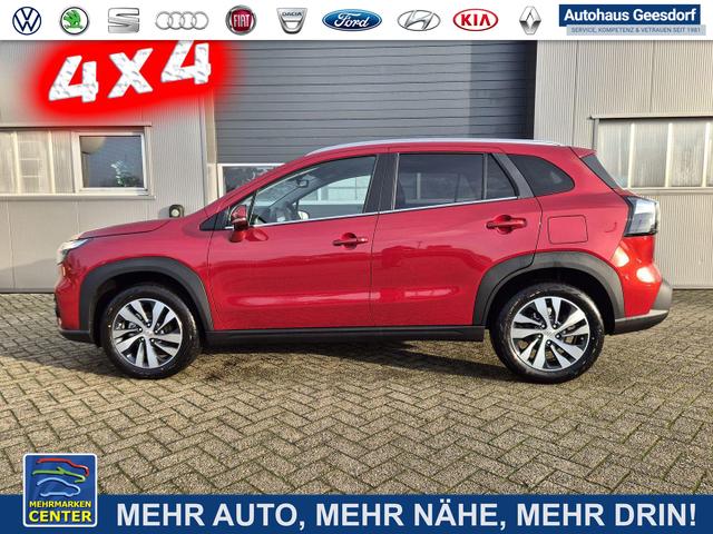 Lagerfahrzeug Suzuki S-Cross - Comfort  110PS Automatik MHEV 4x4 ALLGRIP 1.4 Boosterjet Teilleder Navi Klimaautomatik Sitzheizung ACC PDC v h 4x Kamera Suzuki-Radio Apple CarPlay Android Auto Touchscreen 2xKeyless 17-LM