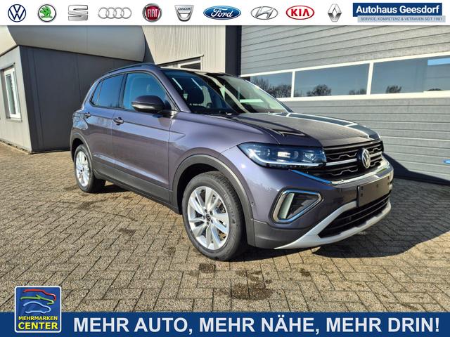 Lagerfahrzeug Volkswagen T-Cross - 1.0 TSI 116PS DSG Life ACC IQ.LIGHT - LED-Matrix-Scheinw. Sitzheizung R&uuml;ckf.Kamera Klimaautomatik PDC v h 17-LM abged.Scheiben 2xKeyless Bluetooth Touchscreen Apple CarPlay Android Auto