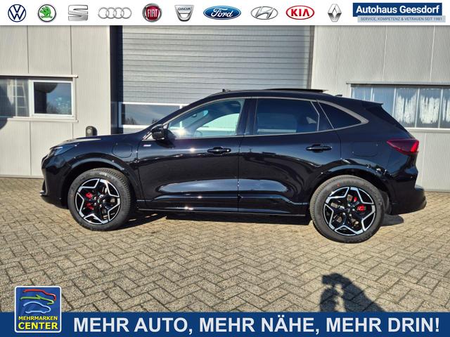 Lagerfahrzeug Ford Kuga - ST-Line X 243PS PHEV Automatik Matrix-LED schwenkb. AHK elektr. PanoDach Sitzheizung v h Lenkradheizung Frontscheibe beheizb. Navi SYNC4 Apple CarPlay Android Auto Touchscreen PDC 4xKamera 2xKeyless B O Sound 19"LM vollelektr. Reichweite 65KM