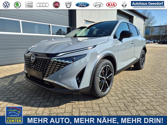 Lagerfahrzeug Nissan Qashqai - 1.3 DIG-T MHEV 158 PS X-Tronic Tekna Voll-Leder Klimaautomatik PanoGlasdach Sitzheizung Lenkradheizung Navi Head-Up Display elektr. Heckklappe ACC PDC v h 360&deg;Kamera DAB Bluetooth Touchscreen Apple CarPlay Android Auto 19"LM