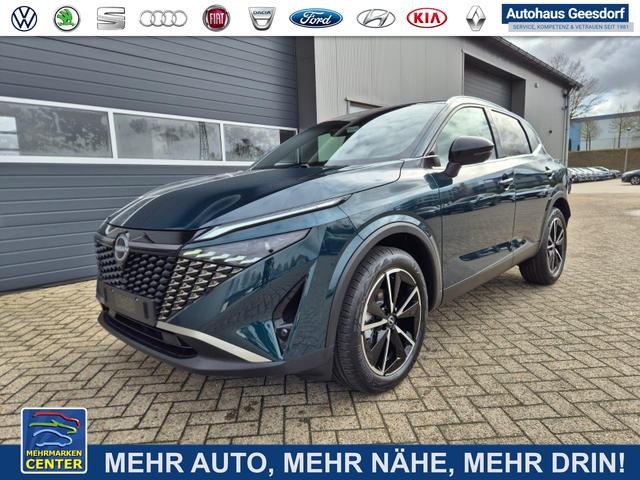 Lagerfahrzeug Nissan Qashqai - 1.3 DIG-T MHEV 158 PS X-Tronic Tekna Voll-Leder Klimaautomatik PanoGlasdach Sitzheizung Lenkradheizung Navi Head-Up Display elektr. Heckklappe ACC PDC v h 360&deg;Kamera DAB Bluetooth Touchscreen Apple CarPlay Android Auto 19"LM