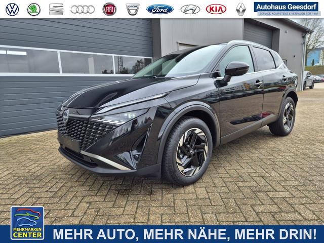 Lagerfahrzeug Nissan Qashqai - 1.3 DIG-T MHEV 158 PS X-Tronic N-Connecta Teil-Leder PanoGlasdach Klimaautomatik Sitzheizung Lenkradheizung Navi ACC PDC v h 360&deg;Kamera DAB Bluetooth Touchscreen Apple CarPlay Android Auto 18"LM