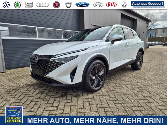 Lagerfahrzeug Nissan Qashqai - 1.3 DIG-T MHEV 140PS Tekna Voll-Leder Klimaautomatik PanoGlasdach Sitzheizung Lenkradheizung Navi Head-Up Display elektr. Heckklappe ACC PDC v h 360&deg;Kamera DAB Bluetooth Touchscreen Apple CarPlay Android Auto 19"LM