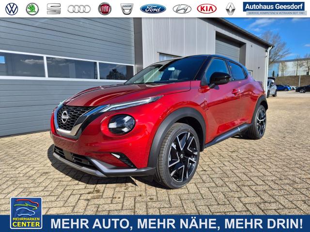 Lagerfahrzeug Nissan Juke - 1.0 DIG-T 114PS N-Design Automatik Teil-Leder Klimaautomatik Sitzheizung Lenkradheizung PDC v h R&uuml;ckf.Kamera Navi 19"LM Bluetooth Touchscreen Apple CarPlay Android Auto
