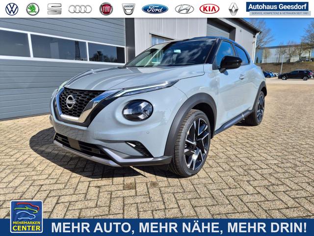 Lagerfahrzeug Nissan Juke - 1.0 DIG-T 114PS N-Design Automatik Teil-Leder Klimaautomatik Sitzheizung Lenkradheizung PDC v h R&uuml;ckf.Kamera Navi 19"LM Bluetooth Touchscreen Apple CarPlay Android Auto