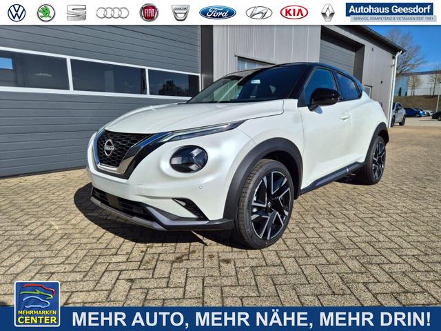 Lagerfahrzeug Nissan Juke - 1.0 DIG-T 114PS N-Design Automatik Teil-Leder Klimaautomatik Sitzheizung Lenkradheizung PDC v h R&uuml;ckf.Kamera Navi 19"LM Bluetooth Touchscreen Apple CarPlay Android Auto